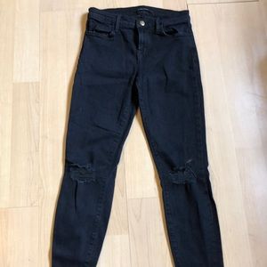 J Brand Black Destroyed Denim